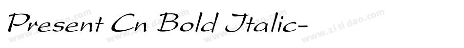 Present Cn Bold Italic字体转换